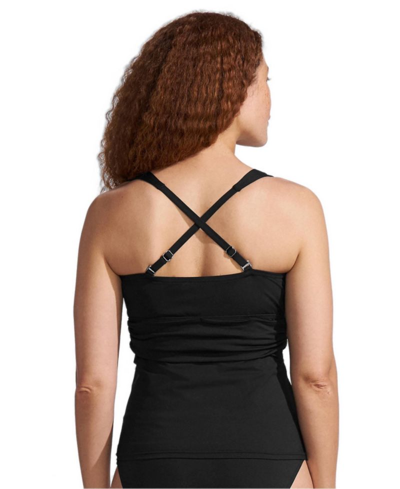 Women's DD-Cup V-neck Plunge X Back Tankini Top