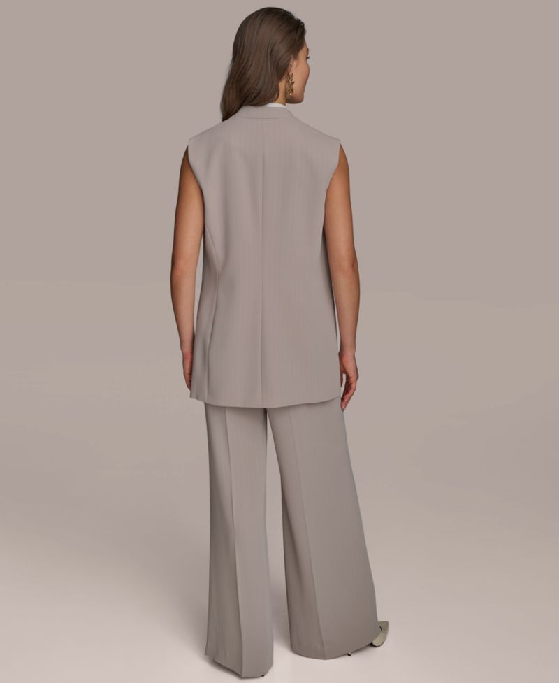 Petite V-Neck One-Button Vest
