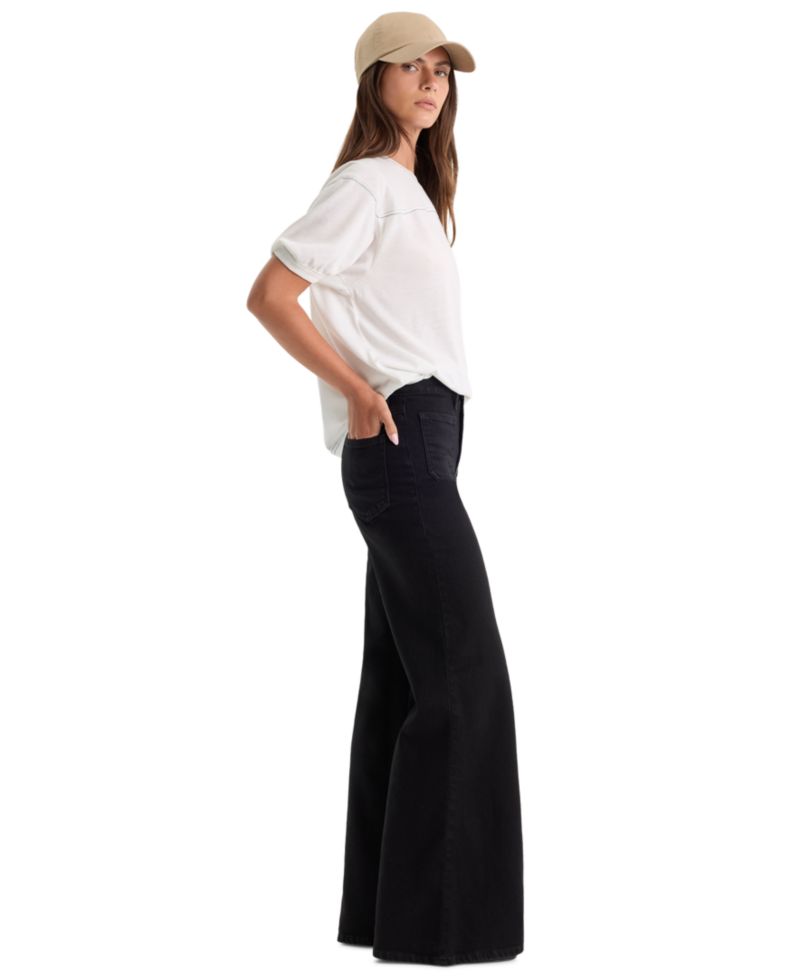 Petite High-Rise Wide-Leg Ankle Pants