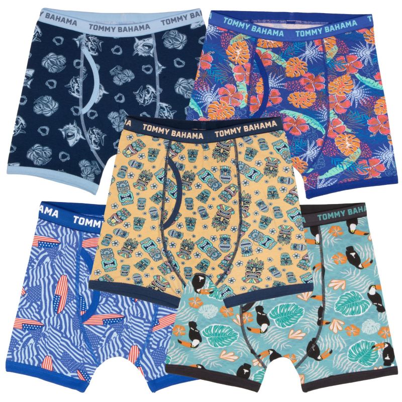 Boys 5-Pack Cotton Boxer Briefs Underwear