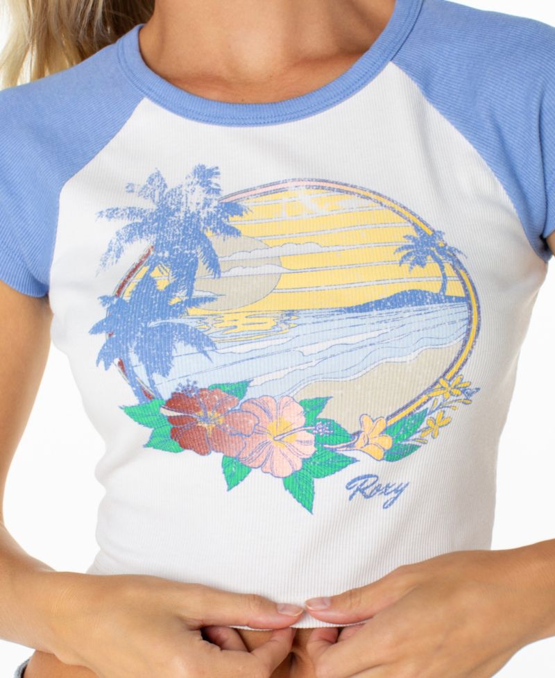 Women's Around The Beach Graphic Cropped Top