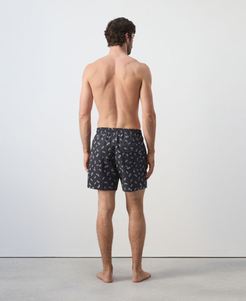 Men's Printed Drawstring Swimsuit