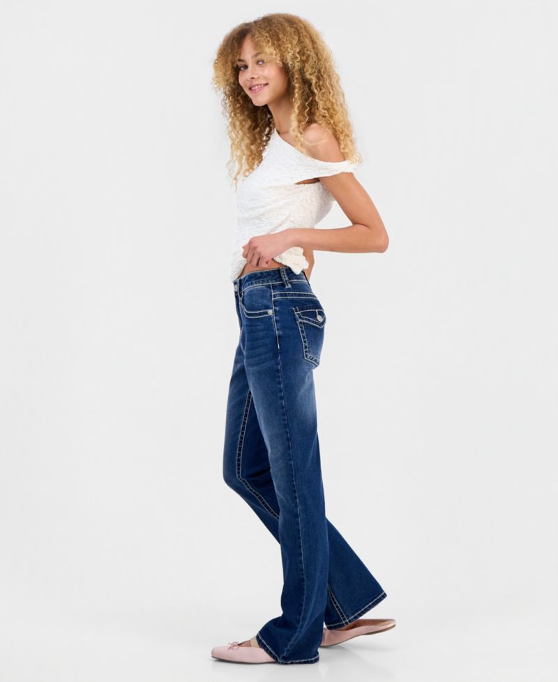 Juniors' High Rise Bootcut Jeans