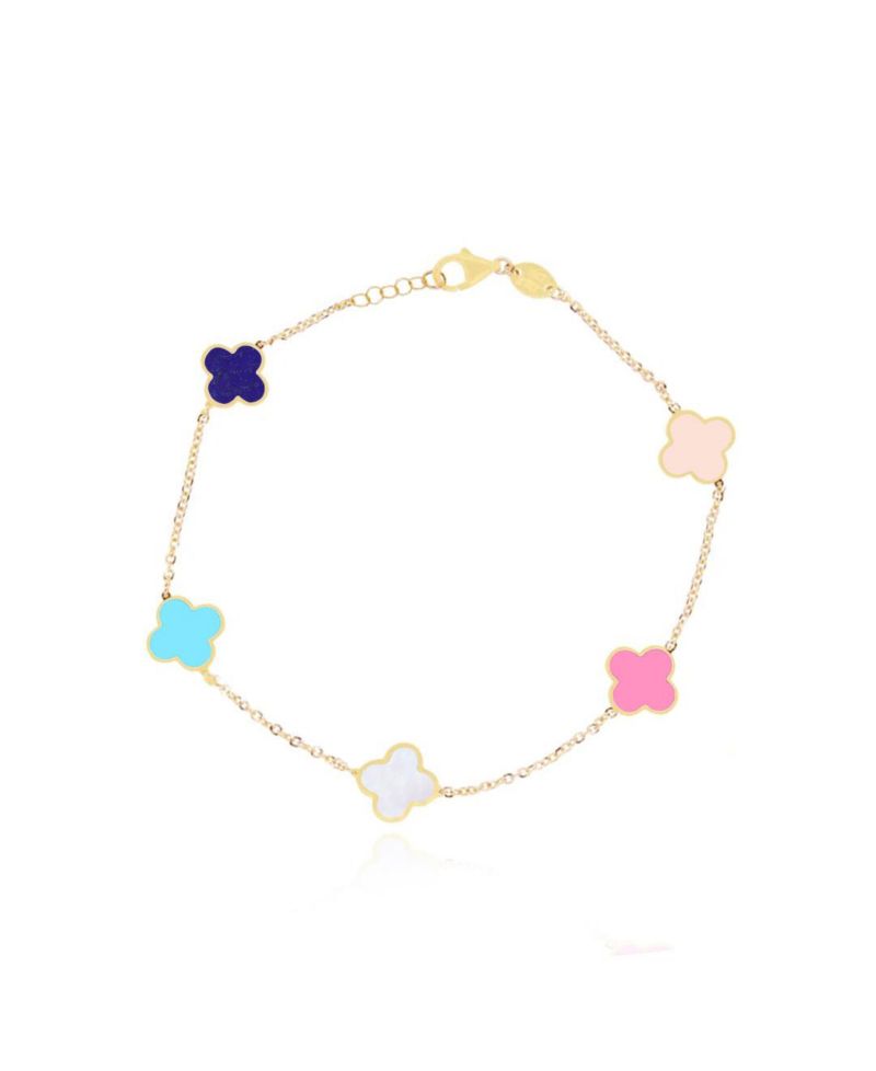 Mini Pastel Mixed Clover Bracelet