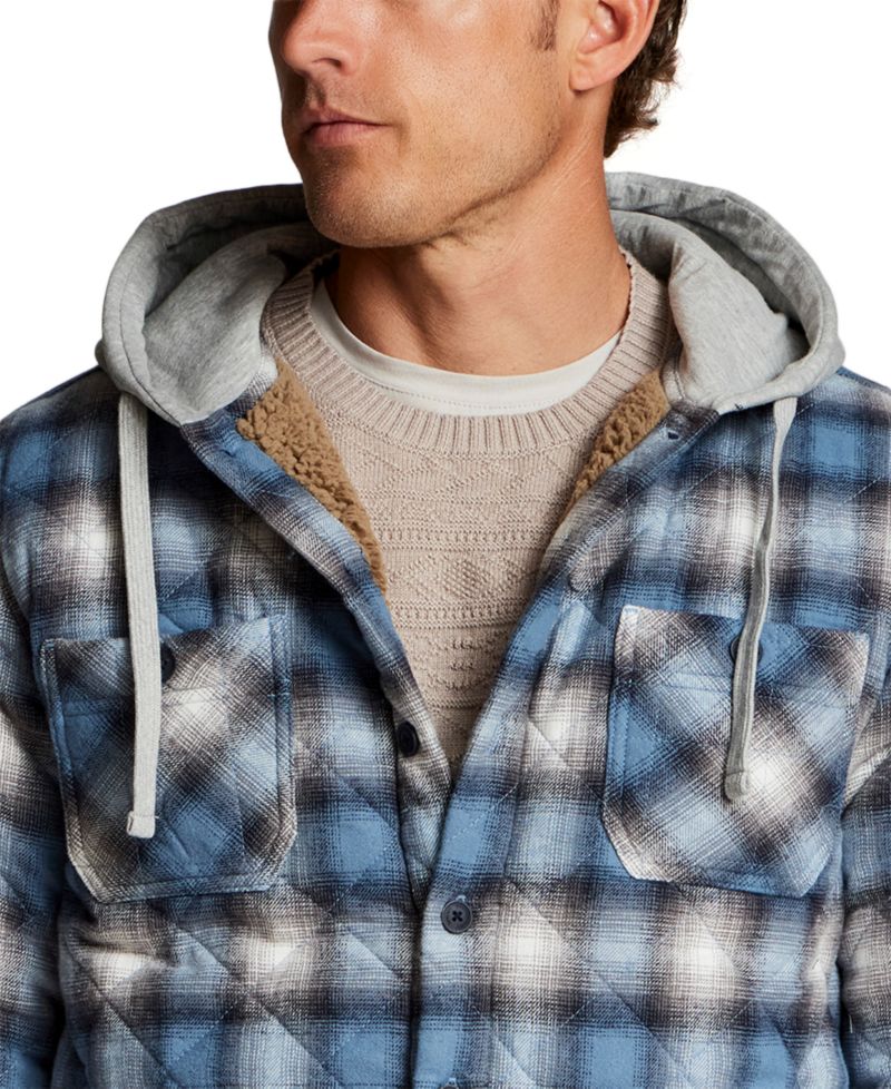 Men's Quilted Sherpa Shirt Jacket