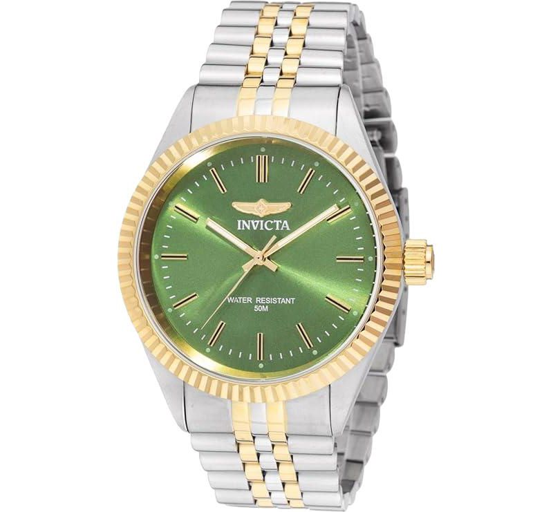 Men's 49315 Specialty Quartz 3 Hand Green Dial Watch