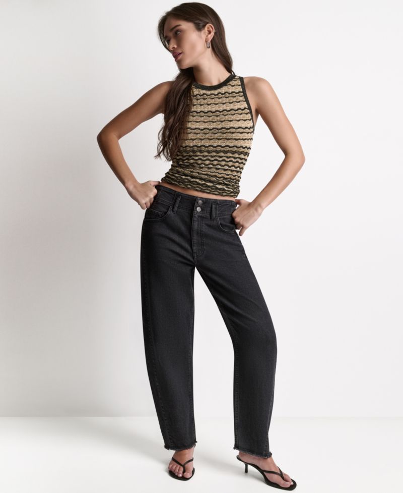 Women's Seamed Mid-Rise Loose-Fit Jeans