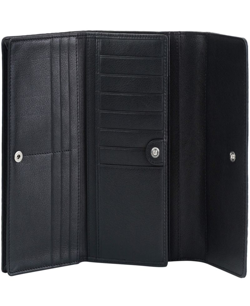 Women's Croco2 RFID Secure Quad Fold Wallet