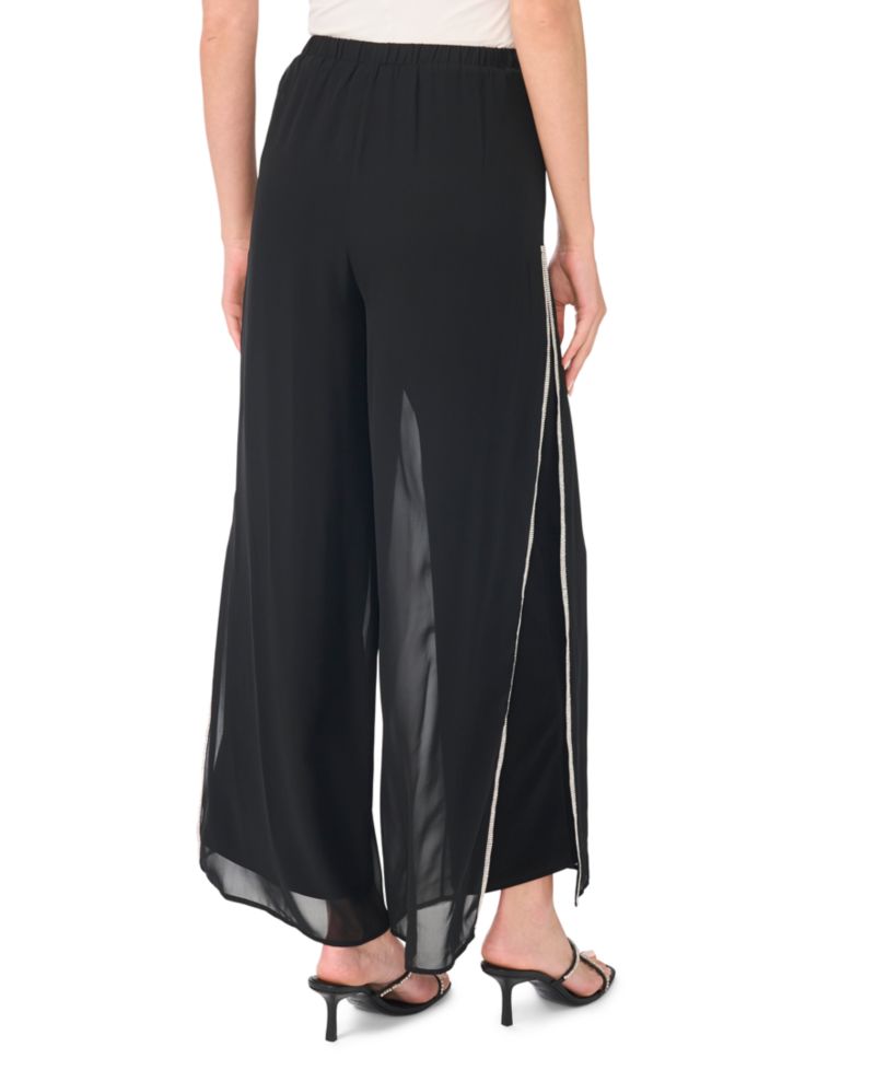 Women's Embellished Wide-Leg Pull-On Pants