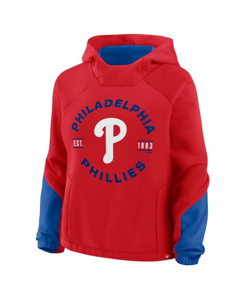 Women's Red Philadelphia Phillies Oversized Time to Win Pullover Hoodie