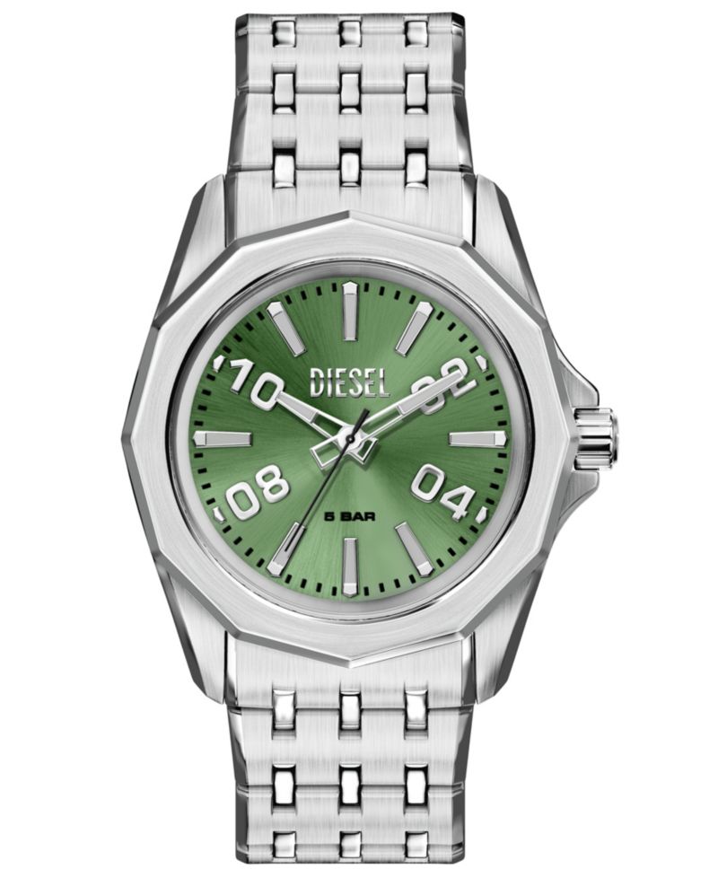 Men's Stinger Quartz Silver Stainless Steel Watch 44mm