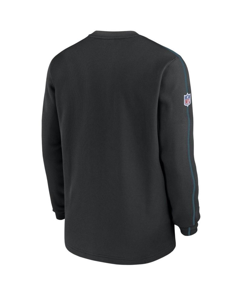 Men's Black Jacksonville Jaguars Throwback Alternate Logo Coach Long Sleeve Top