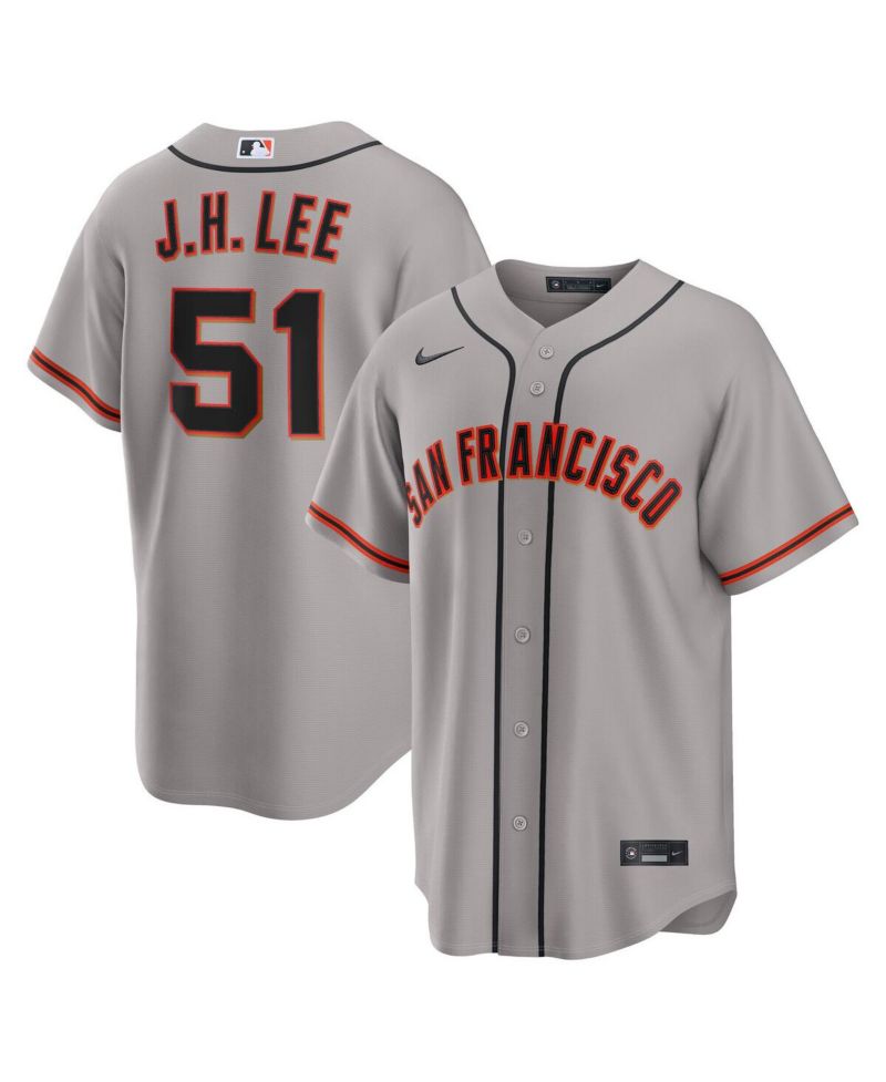 Men's Jung Hoo Lee Gray San Francisco Giants Road Replica Jersey