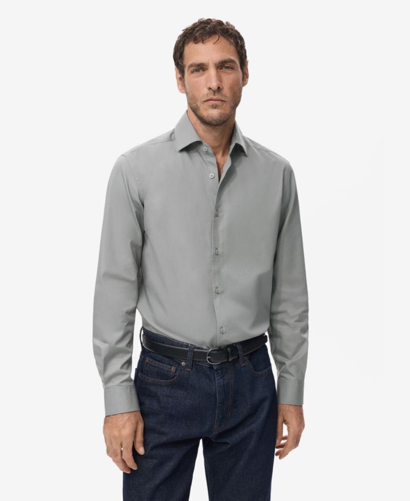 Men's Slim-Fit Lyocell Cotton Shirt