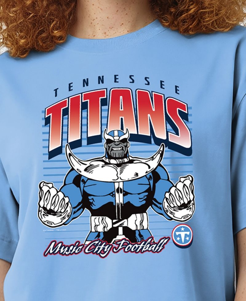 Women's Light Blue Tennessee Titans Disney X Champion All Star T-Shirt