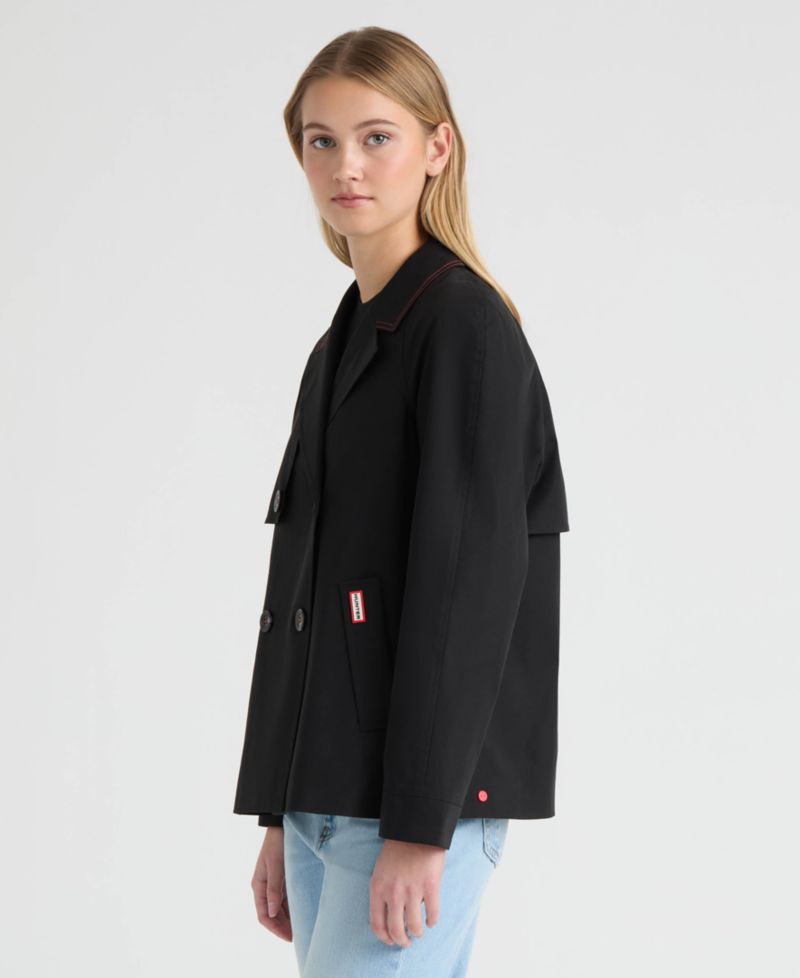 Women's Double Breasted Short Trench Jacket