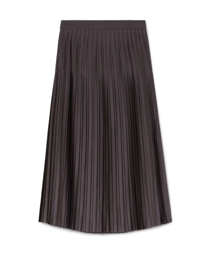 Women's Savannah High-Waisted Pleated Midi Skirt with Side Slit