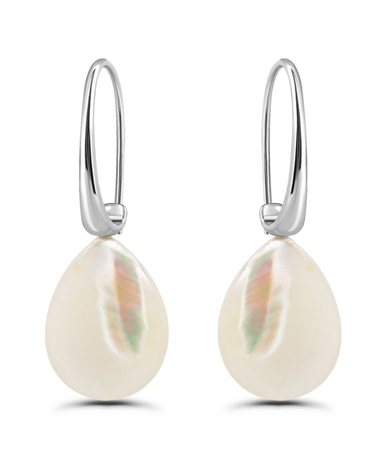 Genuine Stone Oval Hardwire Fishhook Drop Earrings