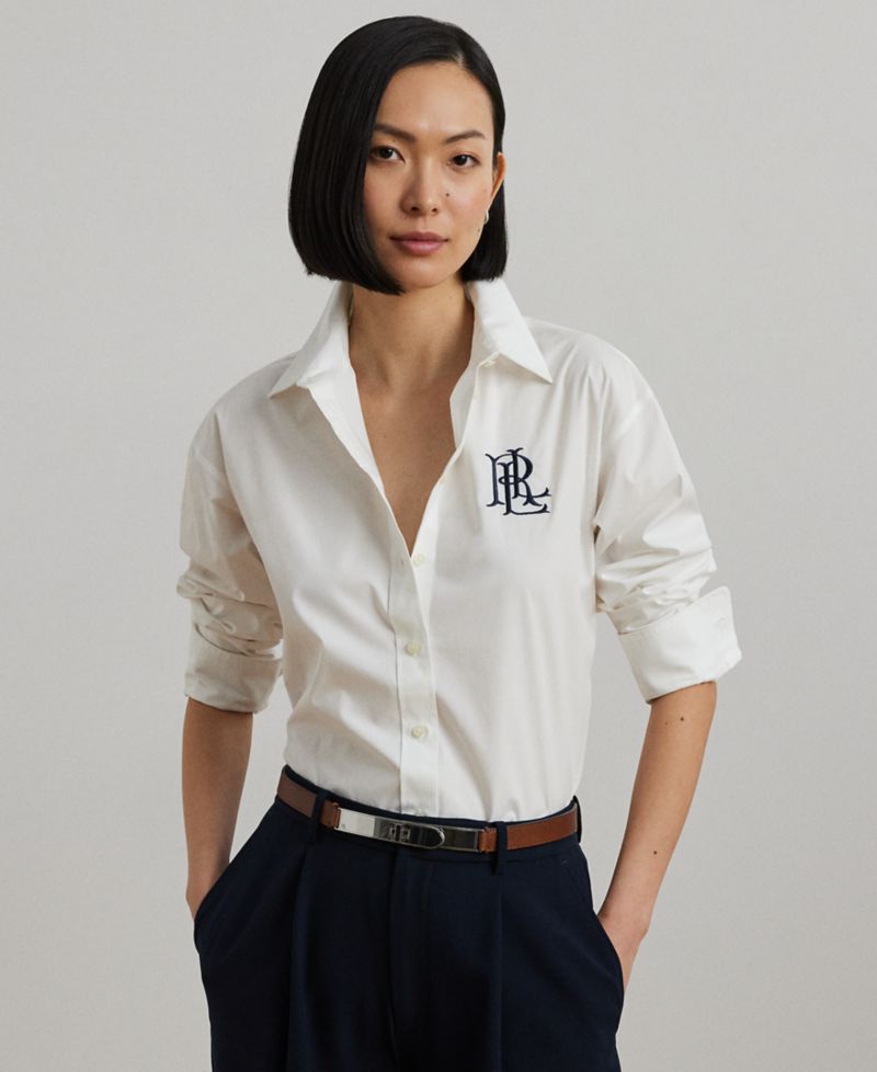 Petite Relaxed Fit Stretch Cotton Shirt