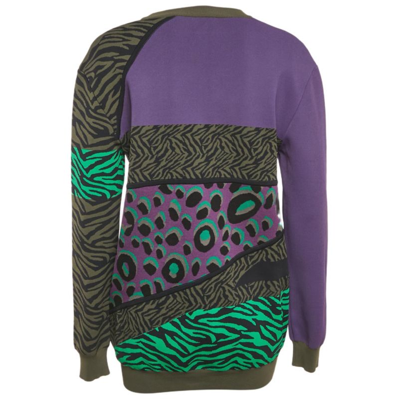 Women's Multicolor Animal Print Jersey Sweatshirt