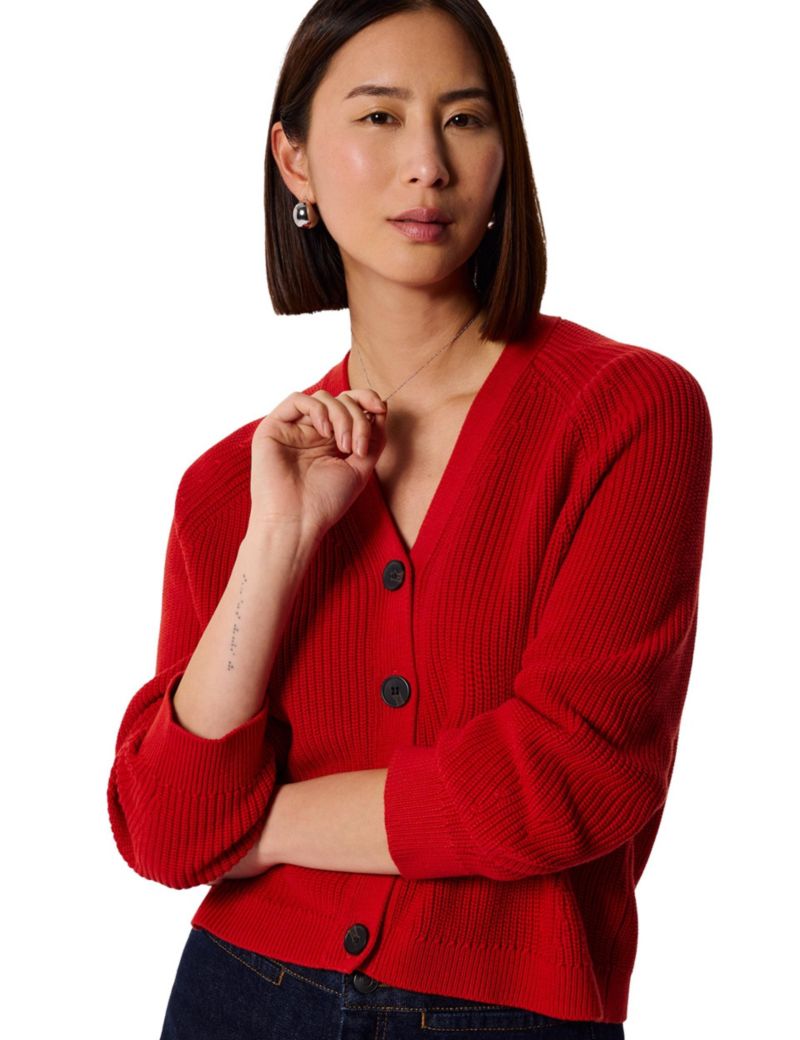 Women's Cotton V-Neck Cardigan