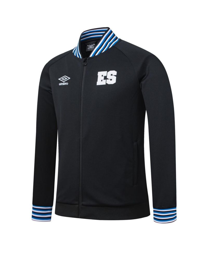 Men's Black El Salvador National Team Presentation Raglan Full-Zip Jacket