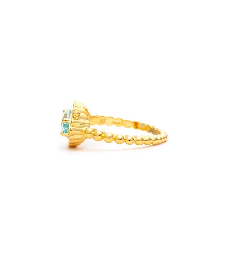 London Blue Crystal East West Ring