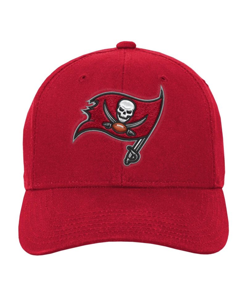 Big Boys and Girls Red Tampa Bay Buccaneers Pre-Curved Snapback Hat