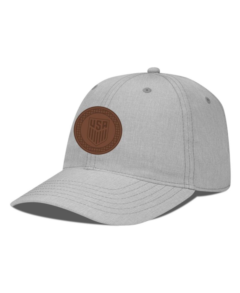 Men's Heather Gray USMNT Idol Periscope Stretch-Snap Adjustable Hat