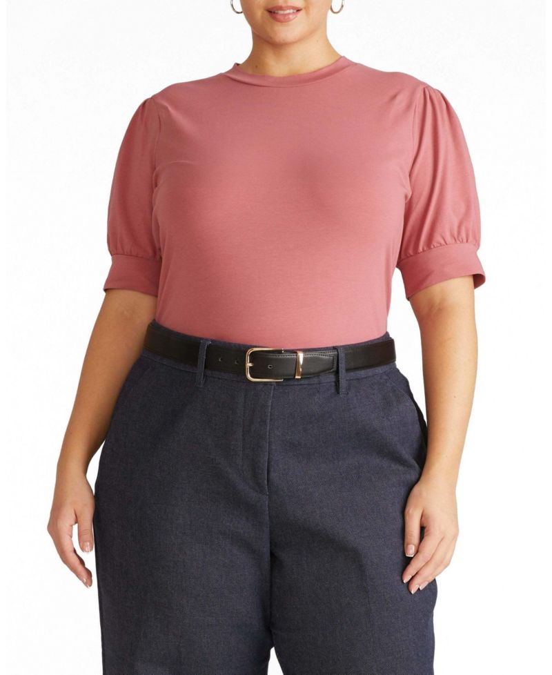 Plus Size Pouf Sleeve Tee