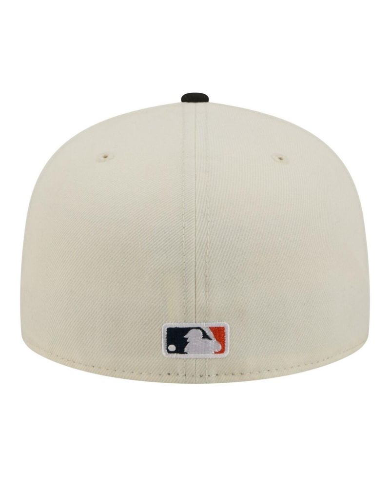 Men's Cream/Navy Houston Astros Bullpen Cart 59FIFTY Fitted Hat