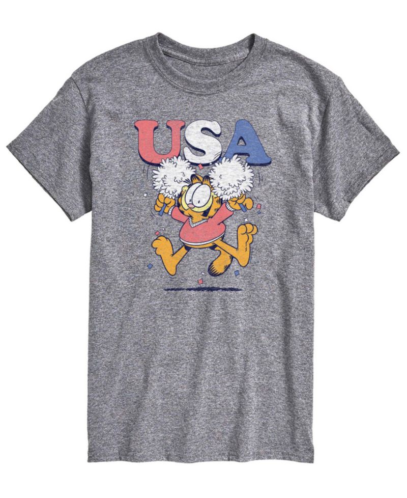 Men's Garfield USA Cheer Short-Sleeve Graphic T-Shirt