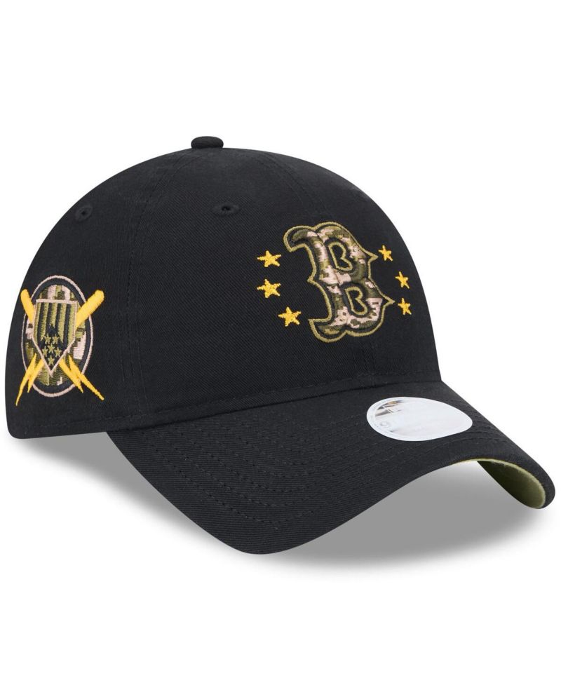 Women's Black Boston Red Sox 2024 Armed Forces Day 9TWENTY Adjustable Hat
