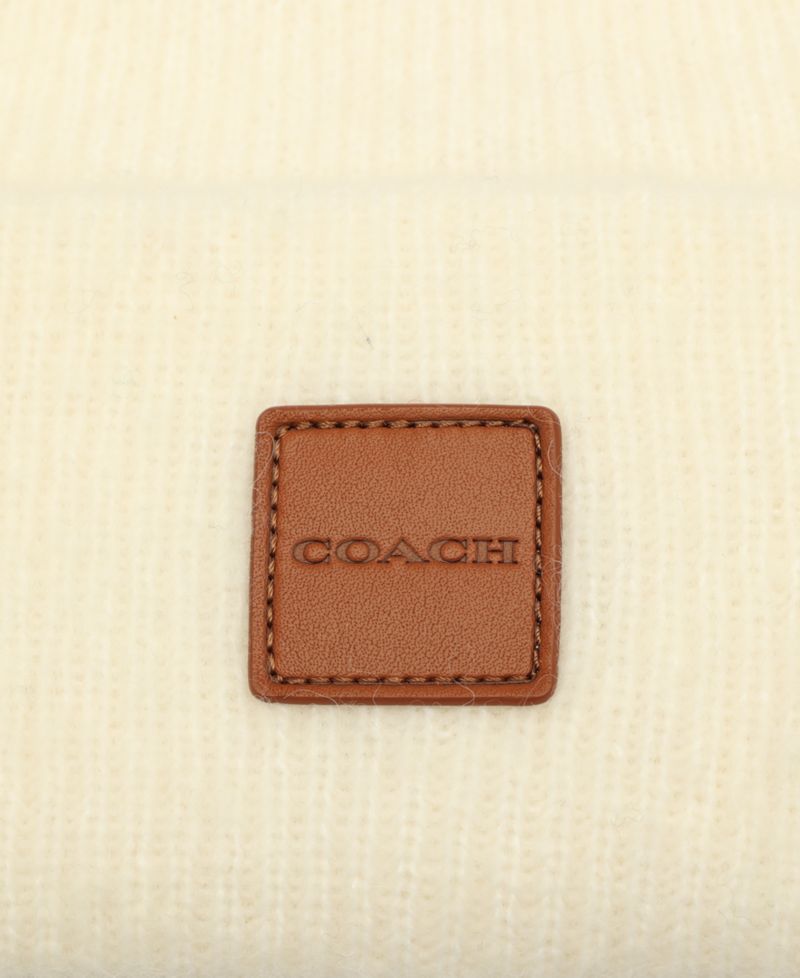 Men's Leather Patch Beanie