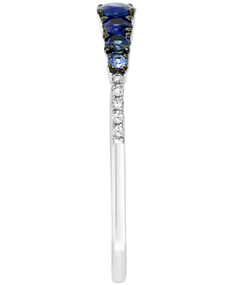 EFFY® Sapphire (1/2 ct. t.w.) & Diamond (1/20 ct. t.w.) Ring in 14k White Gold