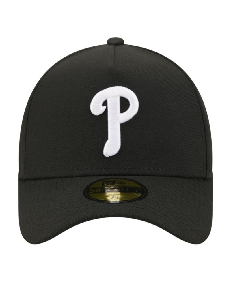 Men's Black Philadelphia Phillies A-Frame 59FORTY Fitted Hat