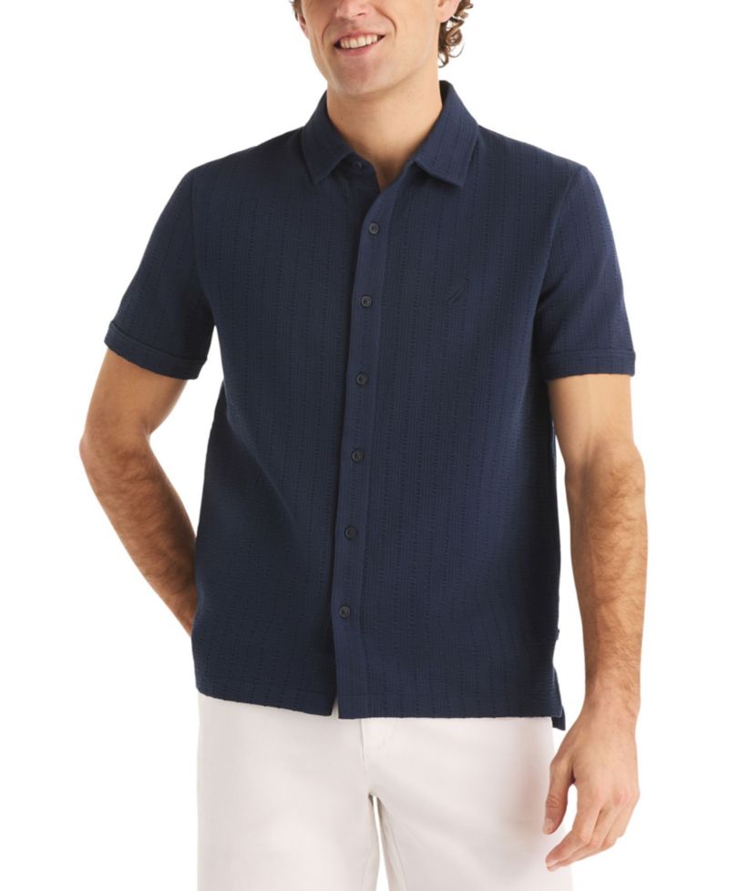 Men's Seersucker Short-Sleeve Shirt