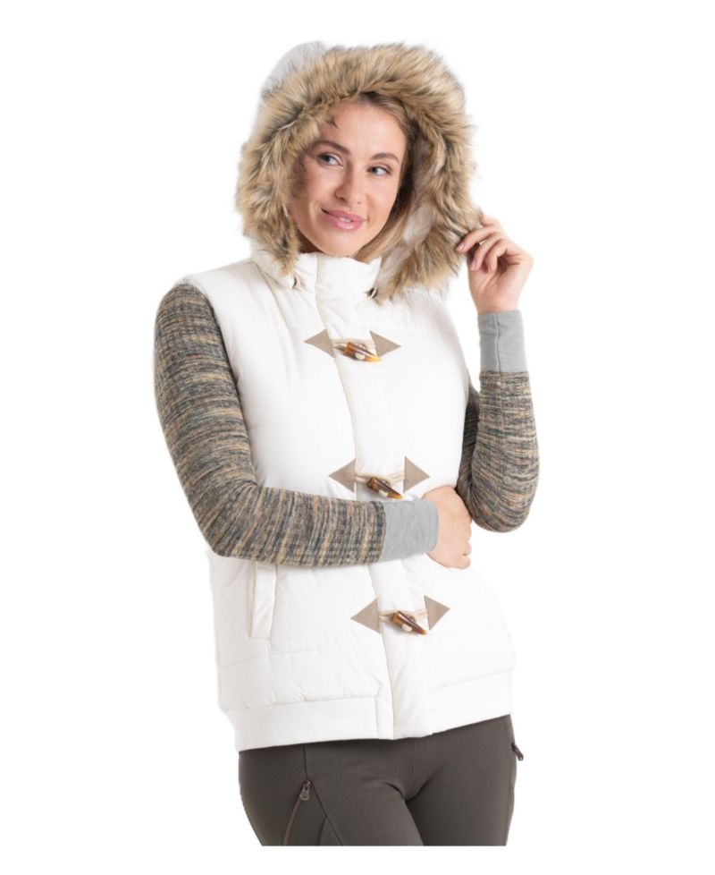 Women's Quilted Toggle Hooded Puffer Vest