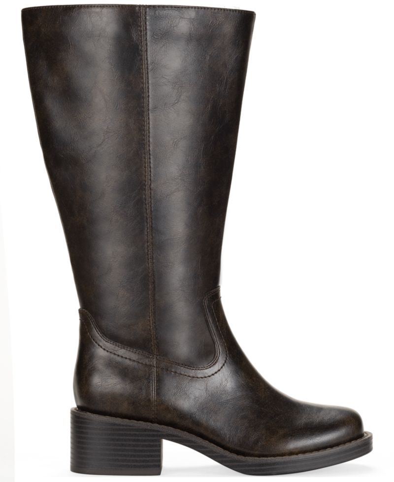 Women's Warblerr Square Toe Tall Boots, Created for Macy's, Regular & Wide Calf