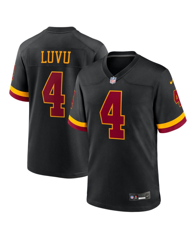 Men's Frankie Luvu Black Washington Commanders Hail Raiser Alternate Game Jersey