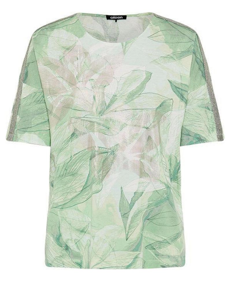 Women’s Leaf Print Jersey T-Shirt