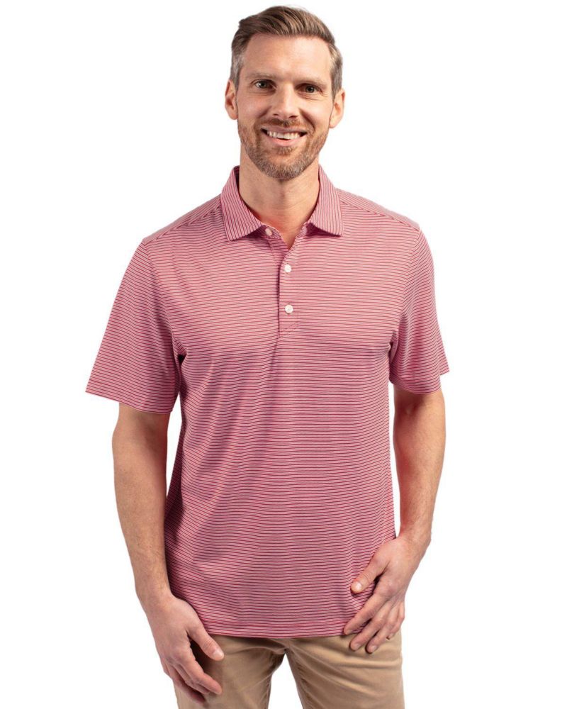 Men's Forge Eco Double Stripe Stretch Recycled Polo Shirt
