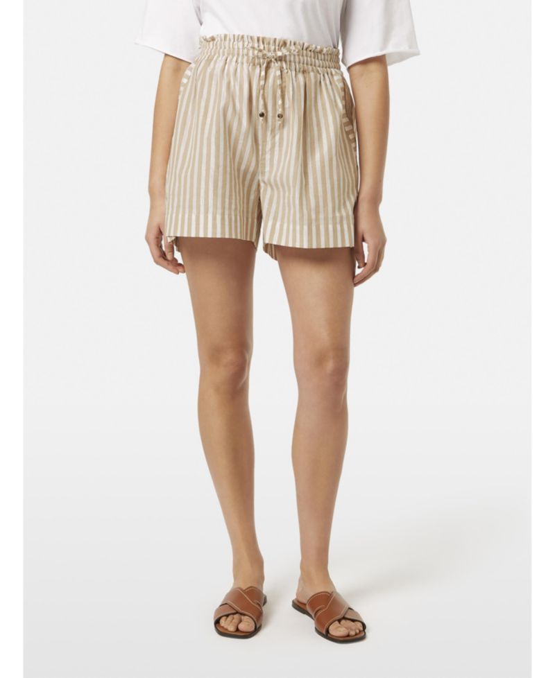 Women's High Rise Lurex Stripe Printed Short