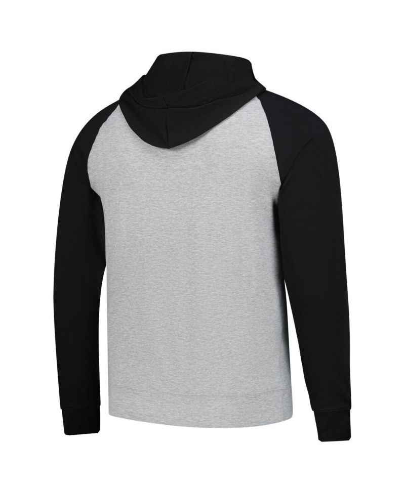 Men's Heather Gray/Black Detroit Lions Urgent Pullover Hoodie