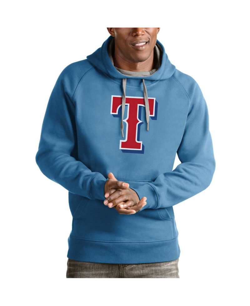Men's Light Blue Texas Rangers Victory Pullover Team Logo Hoodie