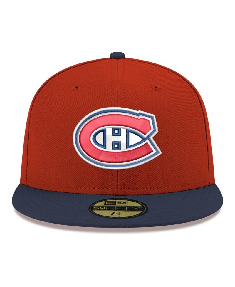 Men's Red Montreal Canadiens Core Logo Two-Tone 59FIFTY Fitted Hat