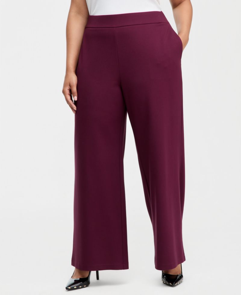 Plus Size High-Rise Pull-On Pants