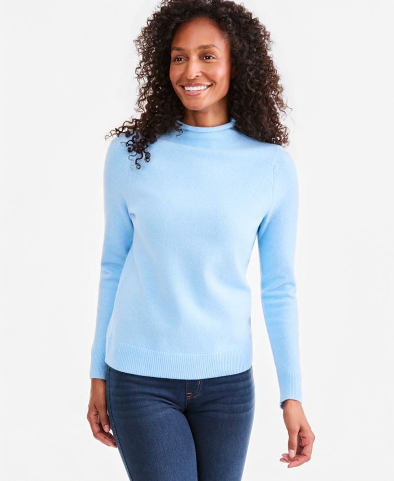 Petite Mock Neck Luxsoft Sweater