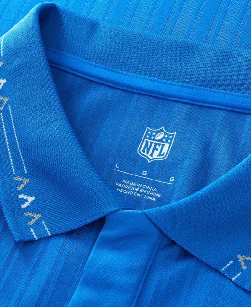 Big Boys and Girls Blue Detroit Lions Football x Football Collared Fan Jersey