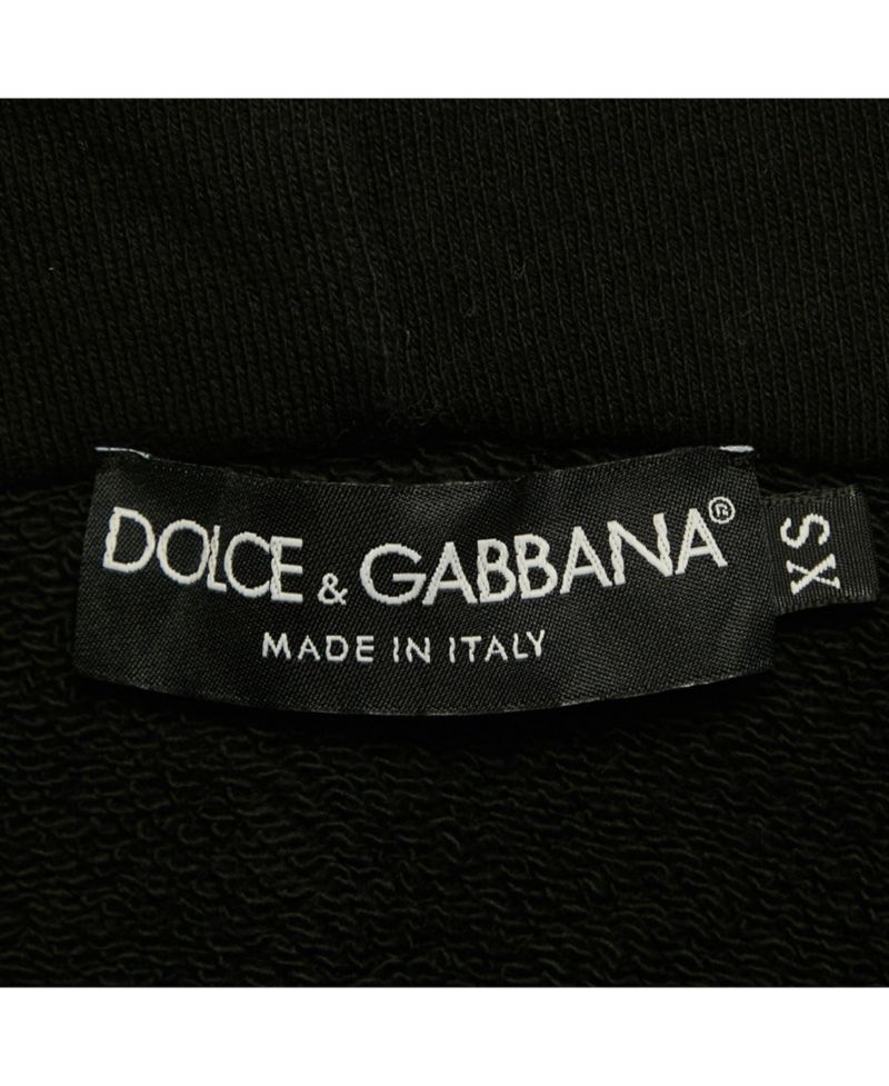 Men's Black Dgvibe3 Print Cotton Knit Hoodie